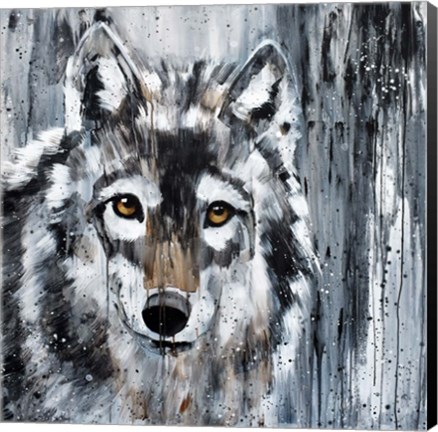 Framed Golden Eye Wolf Print