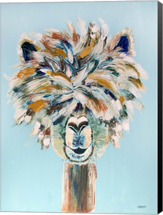 Framed Crazy Hair Llama II Print