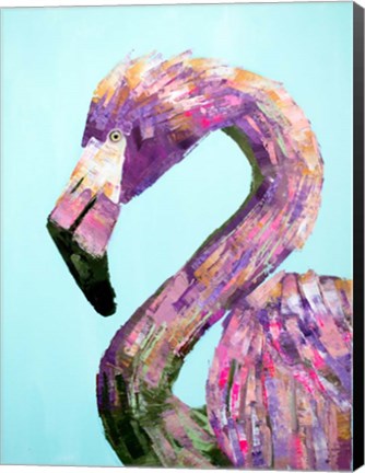 Framed Purple Flamingo Print