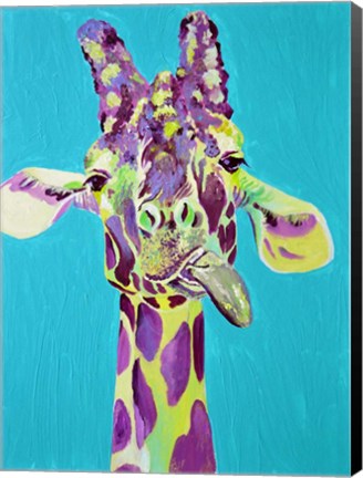 Framed Dopey Giraffe Print