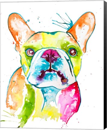 Framed Colorful Frenchie Print