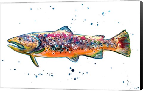 Framed Colorful Trout Print