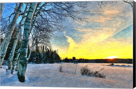 Framed End of a Winter Day Print