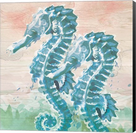 Framed Sea Horses Print