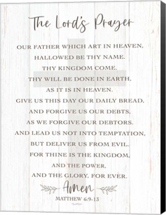 Framed Lord&#39;s Prayer Print