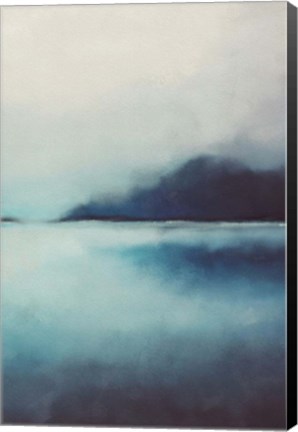 Framed Misty Blue Landscape II Print