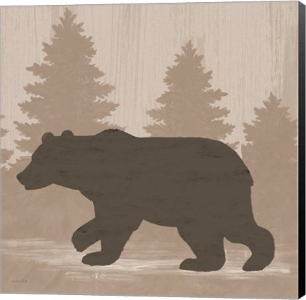 Framed Bear Silhouette Print