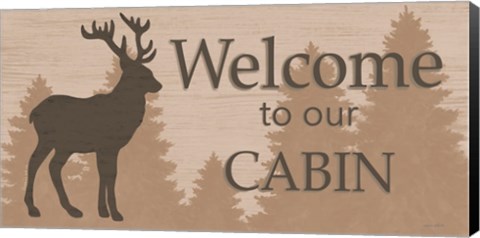 Framed Welcome to Our Cabin Print