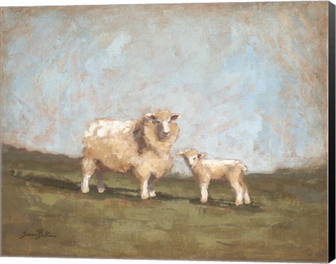 Framed Sheep in the Pasture I Print