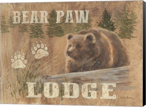 Framed Bear Paw Lodge Print