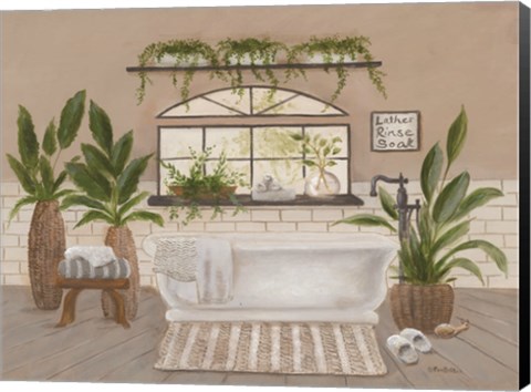 Framed Farmhouse Bath I Print