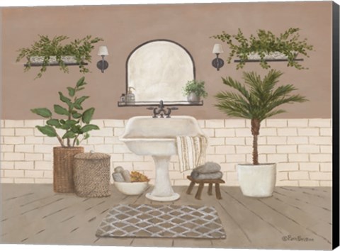 Framed Farmhouse Bath II Print