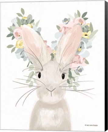 Framed Floral Rabbit Print