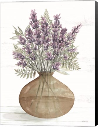 Framed Lavender Vase Print