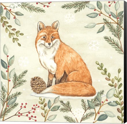 Framed Woodland Animals Fox Print