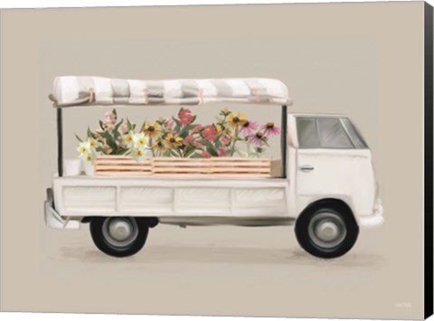 Framed Vintage Flower Truck Print