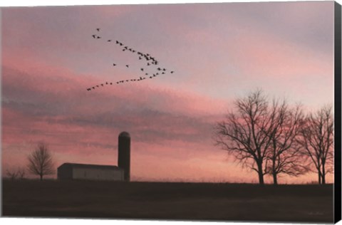 Framed Spring Migration of Snow Geese Print