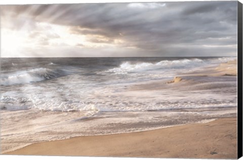 Framed Stormy Beach Print