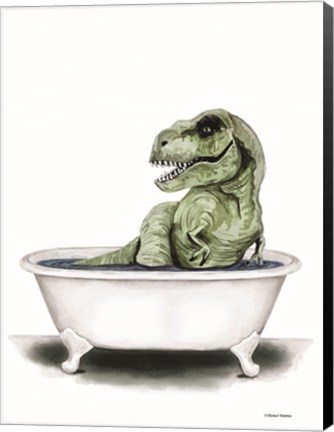 Framed Dino Bath III Print