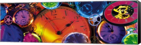 Framed Clocks, Still Life, Time, Clock Hands, Montage Print