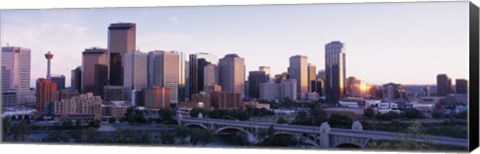 Framed Summer, Skyline, Cityscape, Calgary, Alberta, Canada Print
