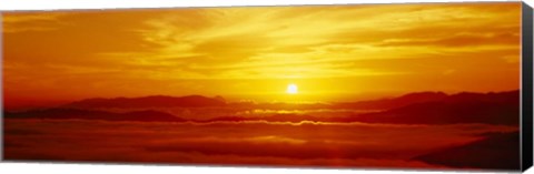 Framed Sunset Wakasawan Quasi National Park Kyoto Japan Print