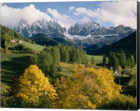 Framed Dolomites, South Tirol, Italy Print