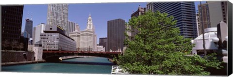 Framed Wabash Ave Bridge over Chicago River Chicago Print