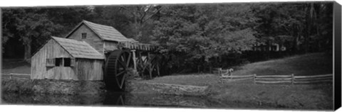 Framed Facade Of A Mill, Malbry Mill, North Carolina Print