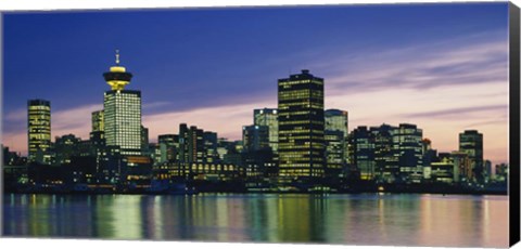 Framed Skyscrapers at the waterfront, Vancouver Print