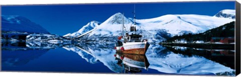Framed Fishing Boat Morsvikfjord Norway Print