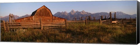 Framed Exterior of a barn, Grand Teton National Park, Wyoming Print