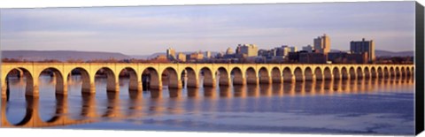 Framed Stone Arch Railroad Bridge Harrisburg Print
