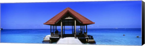 Framed Pier Maldives Print