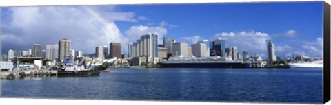 Framed Honolulu Harbor Oahu Print