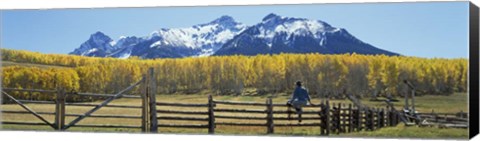 Framed Cowboy Ranch Print
