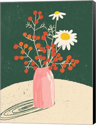 Framed Vase Floral Print