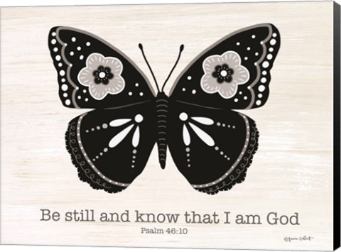 Framed Be Still Butterfly Print