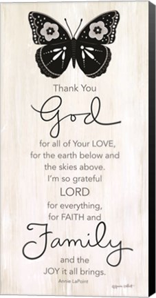 Framed Thank You God Print