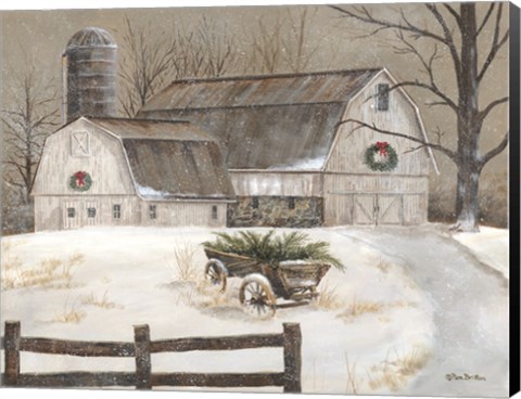 Framed Wagon on the Farm Print