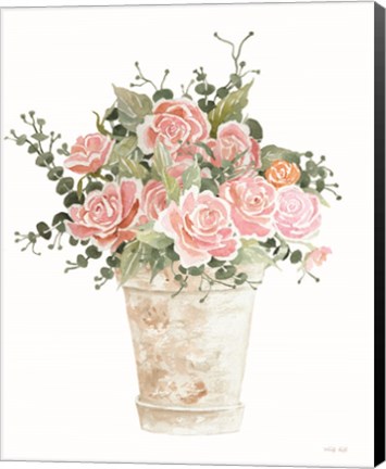 Framed Cotton Candy Roses I Print