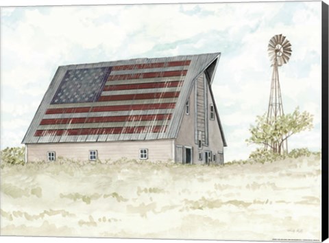 Framed USA Barn Print