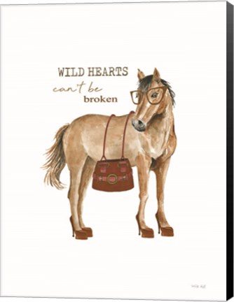 Framed Wild Hearts Horse Print