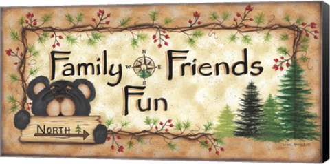 Framed Family Friends Fun Print