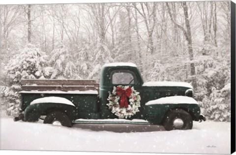 Framed Holiday Vintage Truck Print