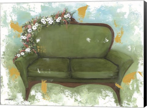 Framed Spring Floral Couch Print