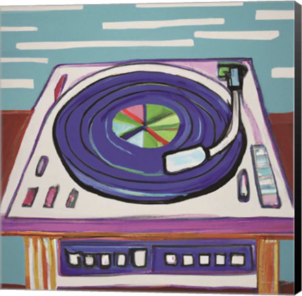 Framed Groovy Turntable Print