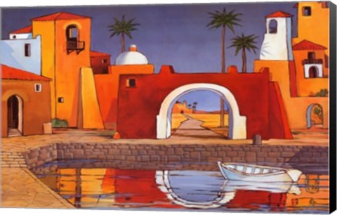 Framed Puerto Del Mar II Print