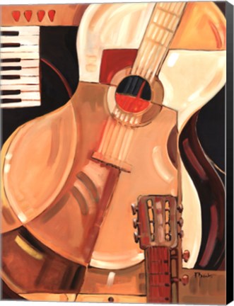 Framed Abstract Guitar Print