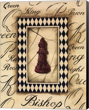 Framed Chess Bishop Print